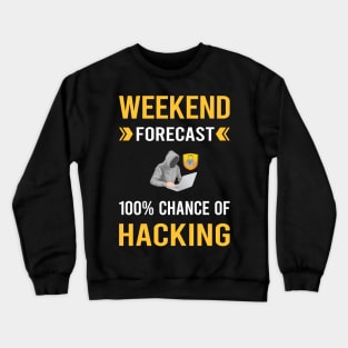 Weekend Forecast Hacking Hack Hacker Crewneck Sweatshirt